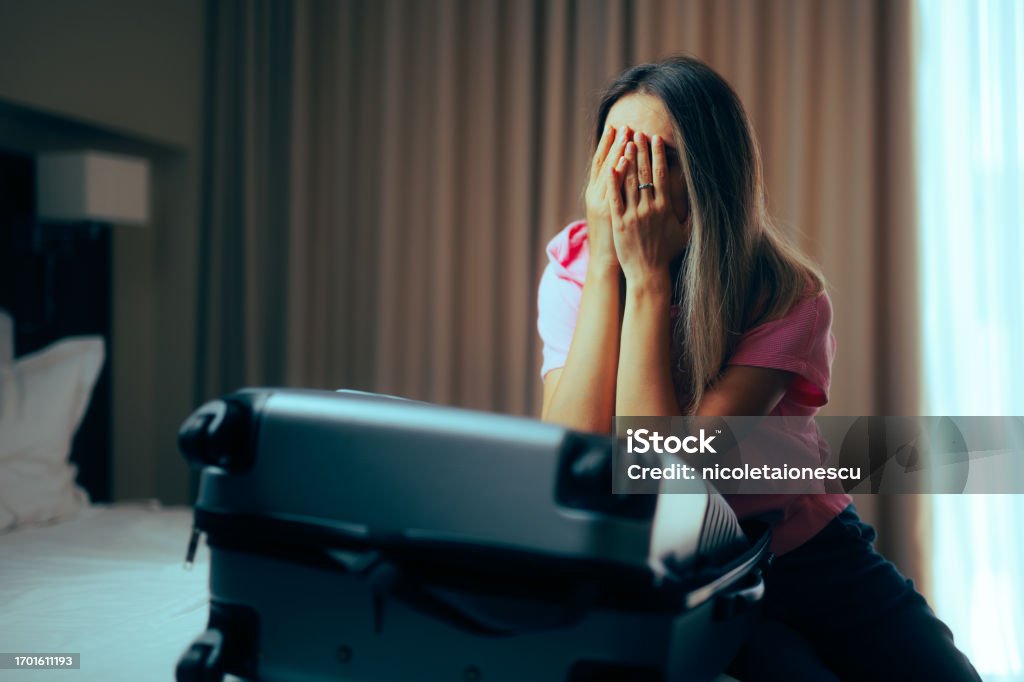 Sad desperate girl leaving in tears feeling upset