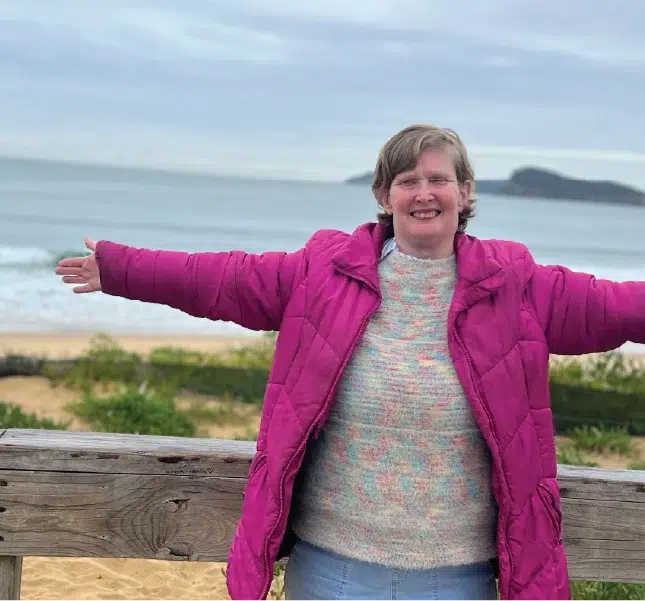 Sarah blossoms at Clarke Road